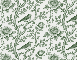 Chinese StyleAnimal And Plant Pattern Wallpaper