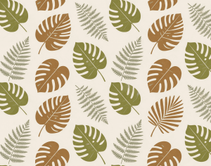 ModernAnimal And Plant Pattern Wallpaper
