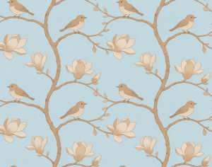 ModernAnimal And Plant Pattern Wallpaper