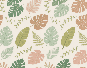ModernAnimal And Plant Pattern Wallpaper