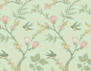 ModernAnimal And Plant Pattern Wallpaper