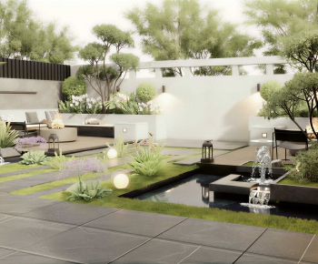 Modern Courtyard/landscape-ID:732781893