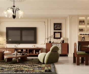 French Style A Living Room-ID:719626906
