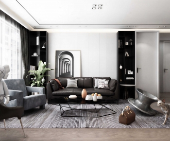 Modern A Living Room-ID:487885958