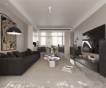 Modern A Living Room-ID:695660114