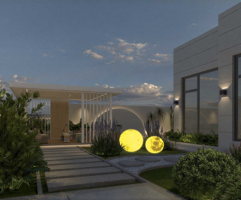 Modern Courtyard/landscape-ID:757761028