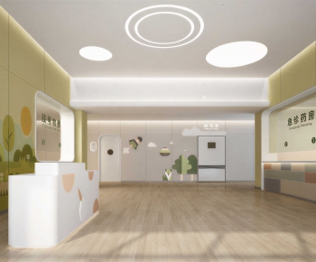Modern Hospital Hall-ID:414804941