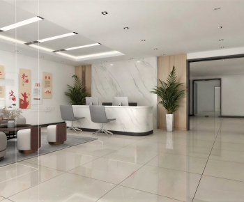 Modern Office Reception Desk-ID:687228924