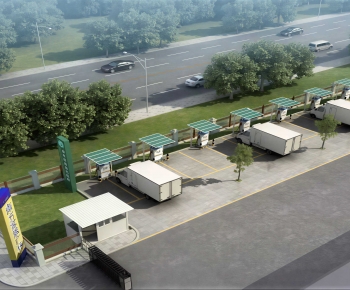 Modern Outdoor Parking Lot-ID:544044024