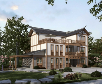 New Chinese Style Residential Building-ID:435473922