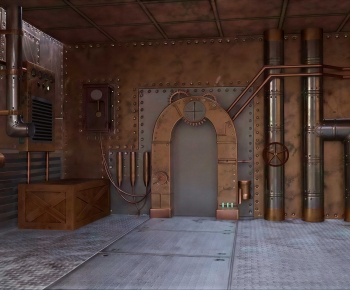 Industrial Style Factory Floor/warehouse-ID:411776075