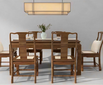 New Chinese Style Dining Table And Chairs-ID:449115042