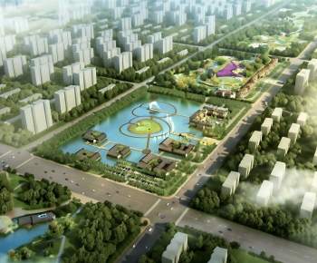 Modern Architectural Bird's-eye View Planning-ID:502537019