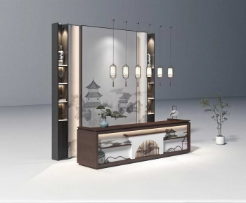 New Chinese Style Reception Desk-ID:463166007