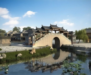 Chinese Style Ancient Architectural Buildings-ID:304795987