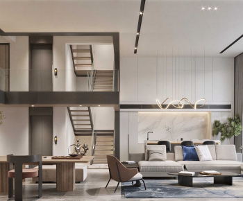 Modern A Living Room-ID:280472993