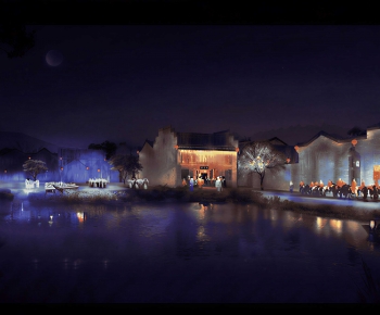 New Chinese Style Ancient Architectural Buildings-ID:896826035