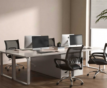 Modern Office Desk And Chair-ID:657871017