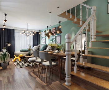 Nordic Style A Living Room-ID:627418996