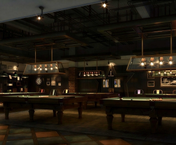 Industrial Style Billiard Room-ID:872872117
