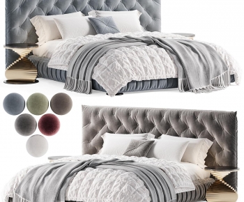 Modern Double Bed-ID:808895116