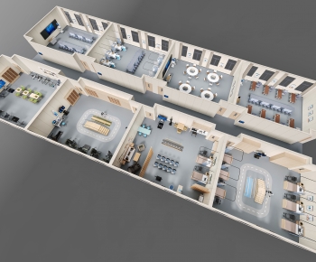 Modern Bird 's-eye View Of Office-ID:991518028