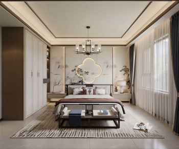 New Chinese Style Bedroom-ID:694839004