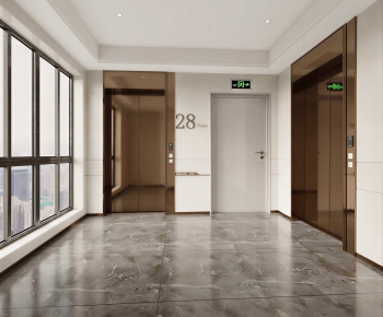 Modern Office Elevator Hall-ID:207488064