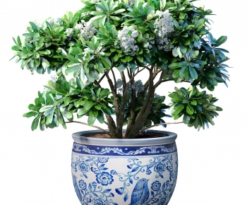 New Chinese Style Ground Green Plant Potted Plants-ID:405869019