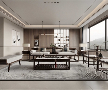 New Chinese Style A Living Room-ID:469526053