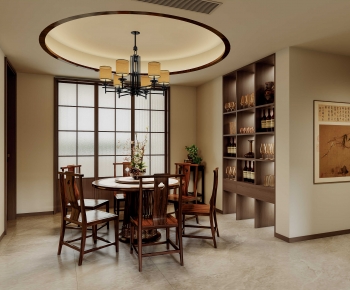 New Chinese Style Dining Room-ID:705831054