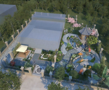 New Chinese Style Courtyard/landscape-ID:864756114
