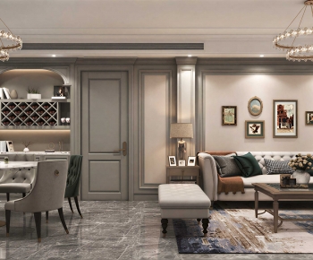 American Style A Living Room-ID:390597113