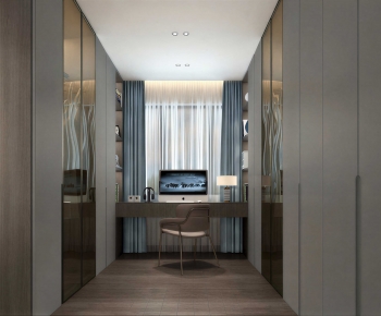Modern Clothes Storage Area-ID:848679075