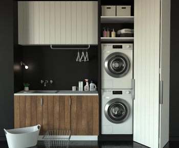 Modern Laundry Cabinet-ID:892549041