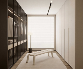 Modern Clothes Storage Area-ID:847079042