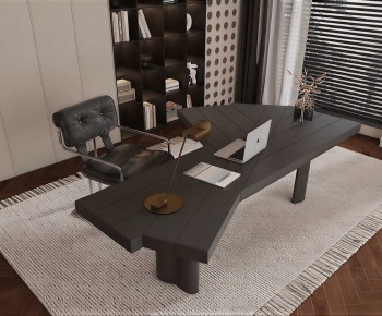 Modern Computer Desk And Chair-ID:277791041