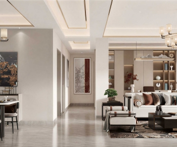 New Chinese Style A Living Room-ID:700742013