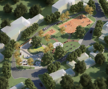 Modern Park Landscape-ID:710680554