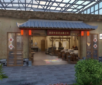 New Chinese Style Facade Element-ID:631428965