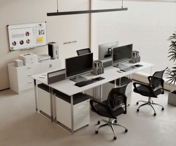 Modern Office Desk And Chair-ID:693084968