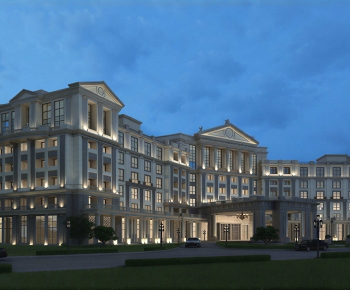 Simple European Style Appearance Of Commercial Building-ID:920190103