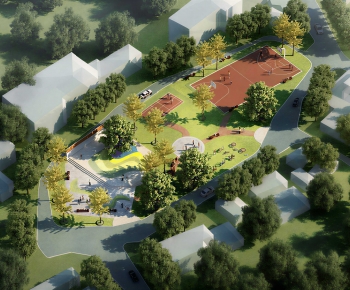 Modern Architectural Bird's-eye View Planning-ID:322211986