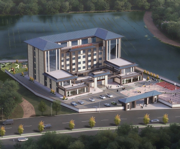 New Chinese Style Architectural Bird's-eye View Planning-ID:354984058