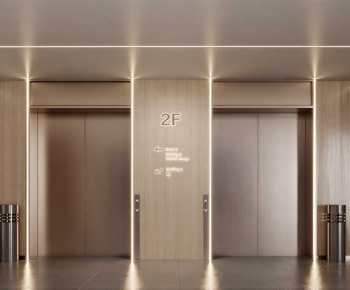 Modern Office Elevator Hall-ID:352075103