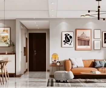 Modern A Living Room-ID:566229848