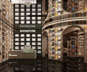 Modern Bookstore Book Bar-ID:780463934