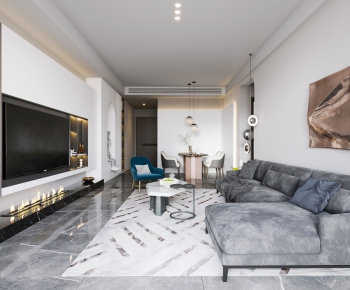 Modern A Living Room-ID:166554934