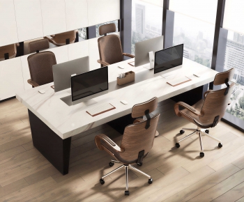 Modern Office Desk And Chair-ID:259196048