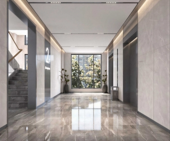 Modern Office Elevator Hall-ID:195394046